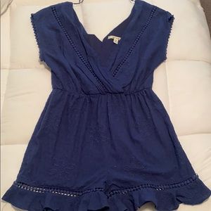 Navy blue floral jumper.